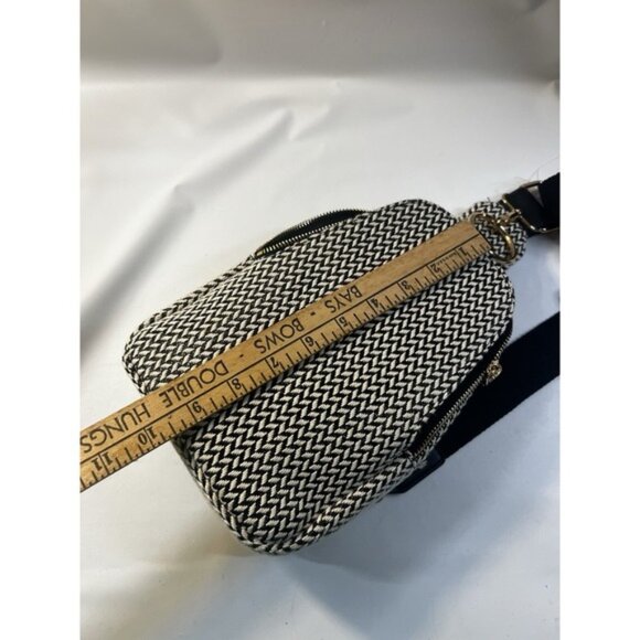 Beige Black Tweed Crossbody Bag for Women‎ - Picture 3 of 8